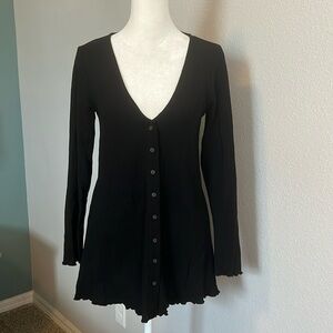 ASOS Deep VNeck Waffle Texture Cardigan Size 2